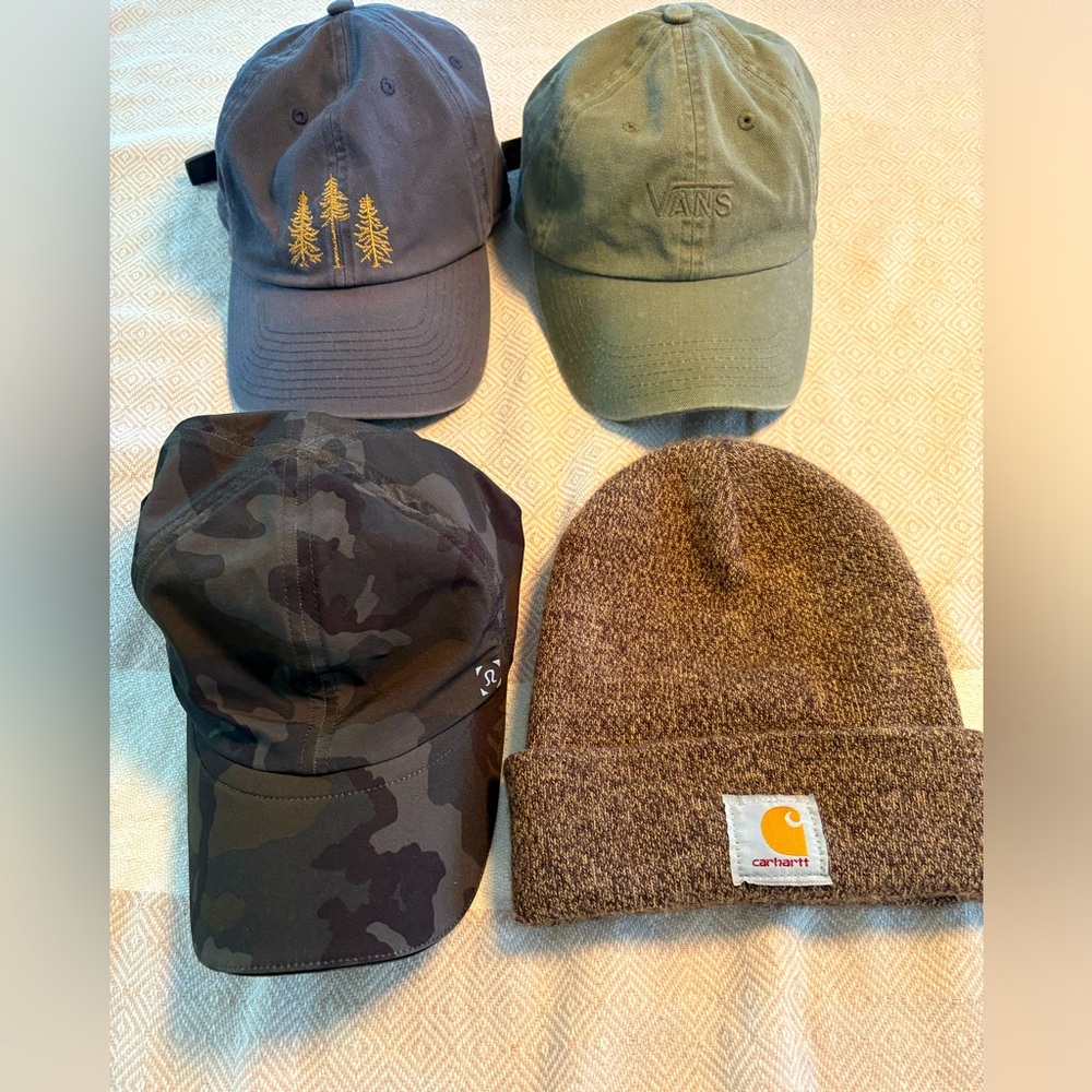 HATS OFF TO YOU!  Lululemon, Vans, Carhartt, Woods.